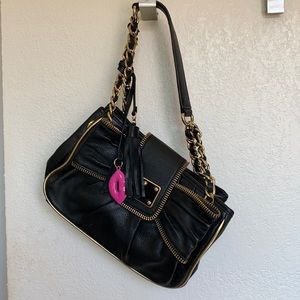 Super cute Betsy Johnson leather shoulder bag.